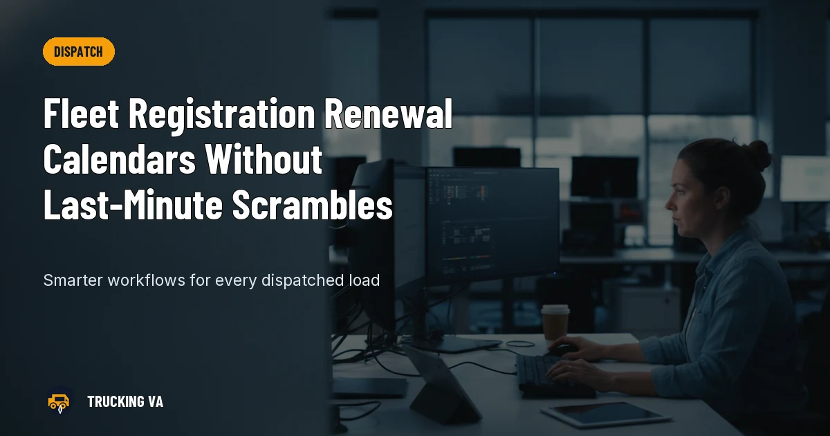 Fleet Registration Renewal Calendars Without Last-Minute Scrambles trucking guide thumbnail