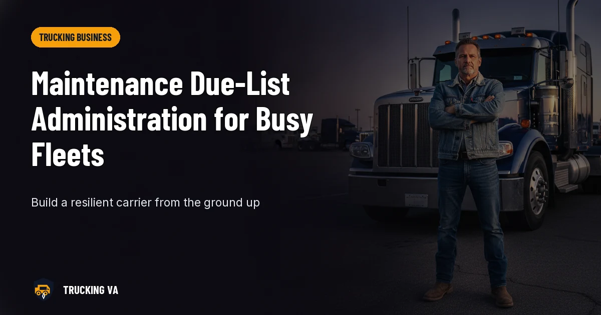 Maintenance Due-List Administration for Busy Fleets trucking guide thumbnail