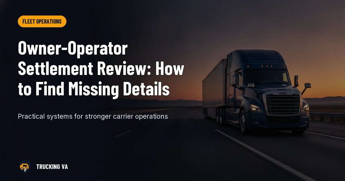 Owner-Operator Settlement Review: How to Find Missing Details trucking guide thumbnail