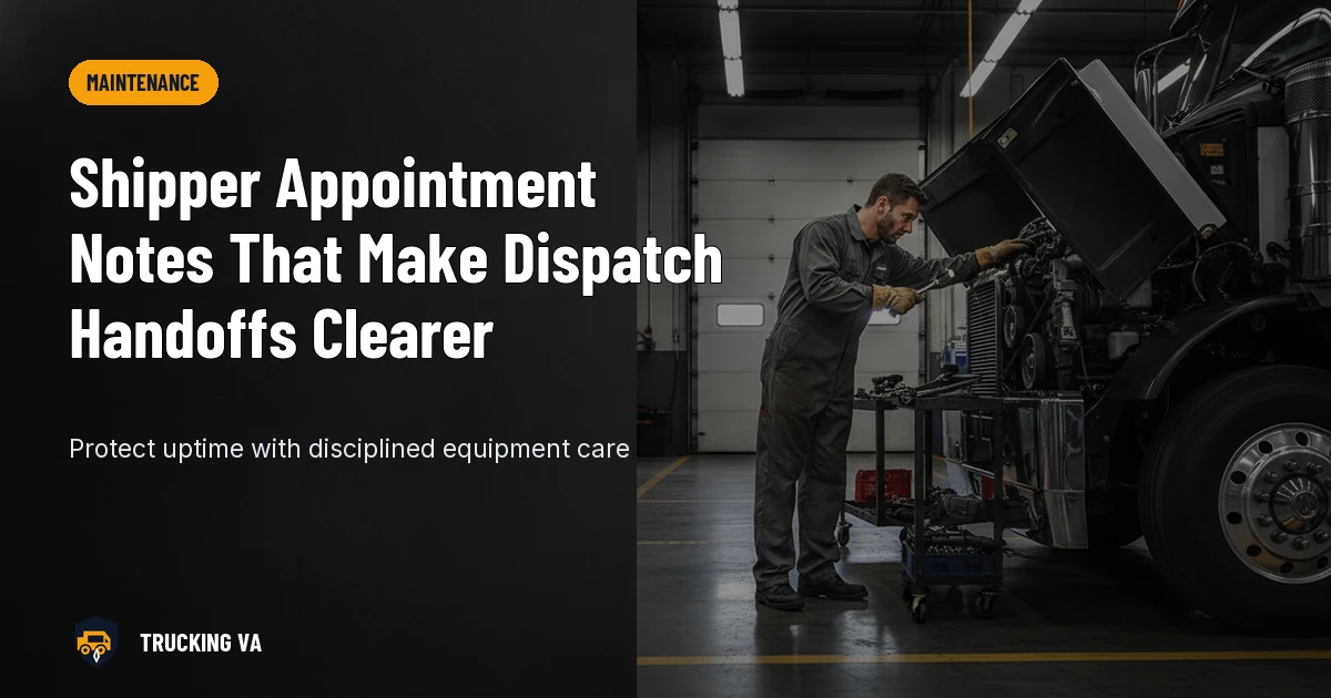 Shipper Appointment Notes That Make Dispatch Handoffs Clearer trucking guide thumbnail