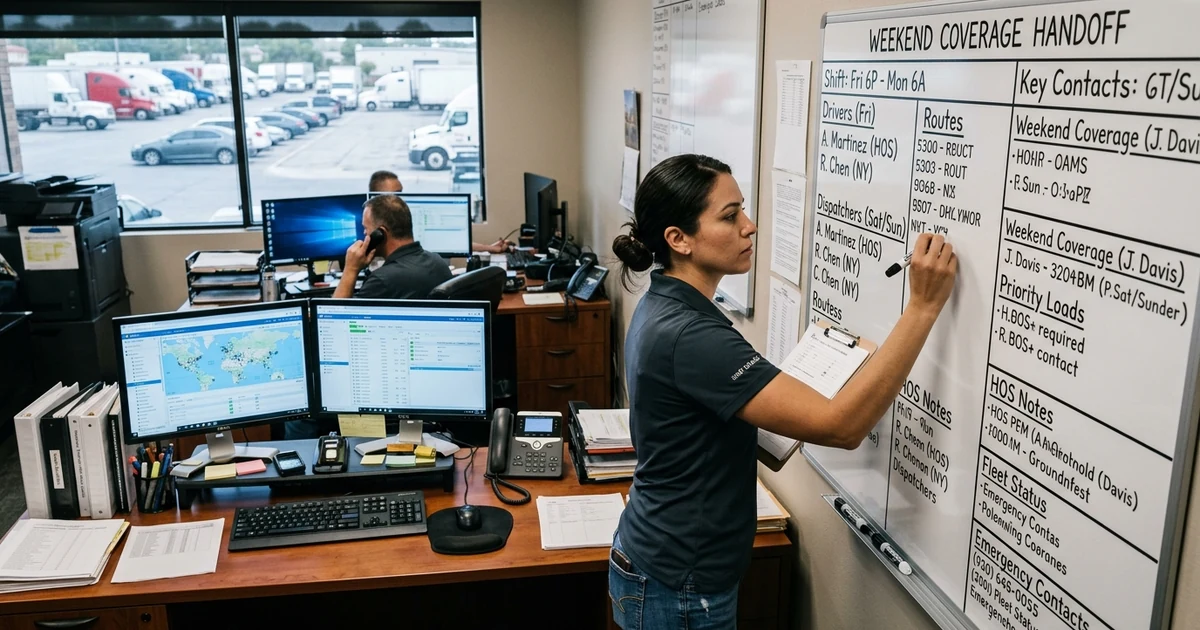 Weekend Coverage Handoff Boards for Steadier Trucking Office Routines trucking guide thumbnail