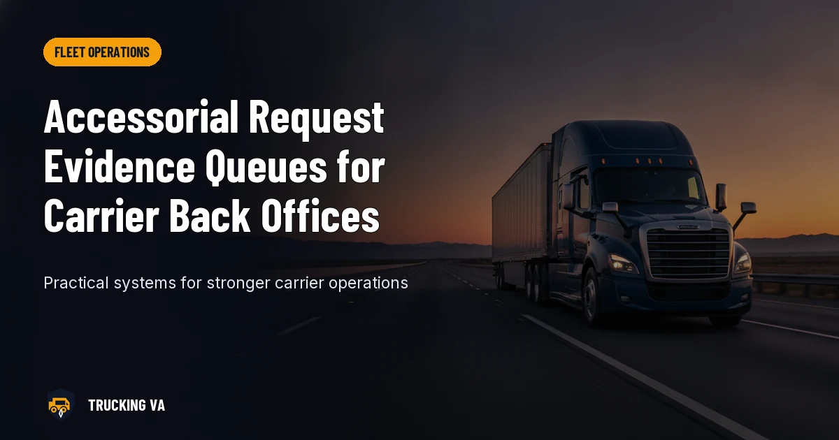 Accessorial Request Evidence Queues for Carrier Back Offices trucking guide thumbnail