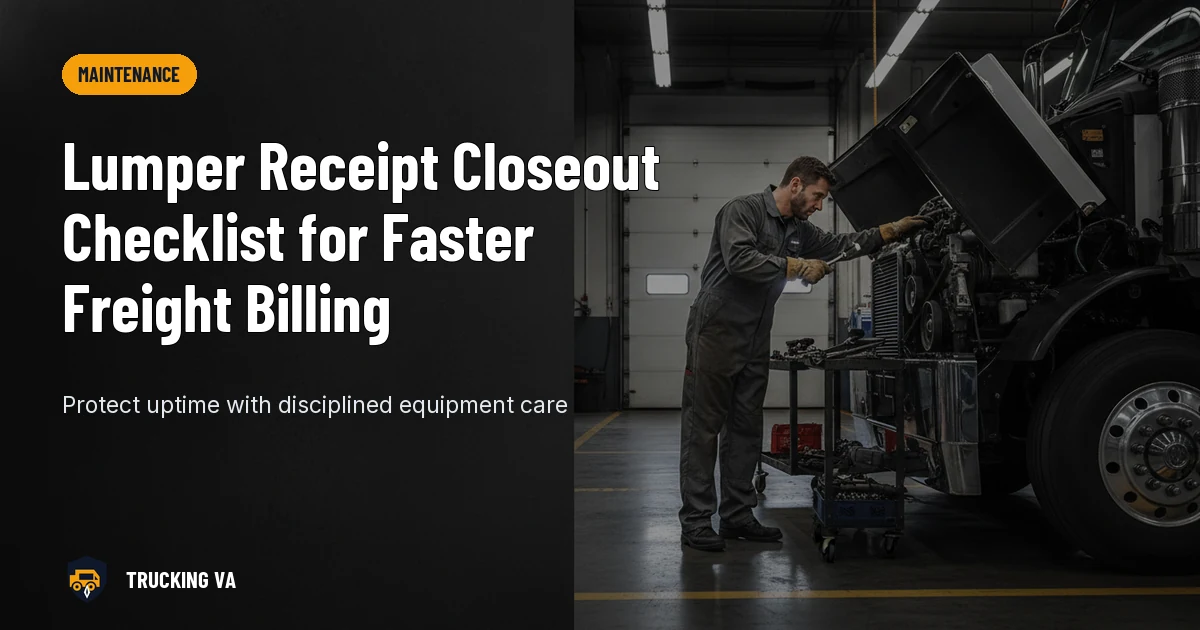 Lumper Receipt Closeout Checklist for Faster Freight Billing trucking guide thumbnail