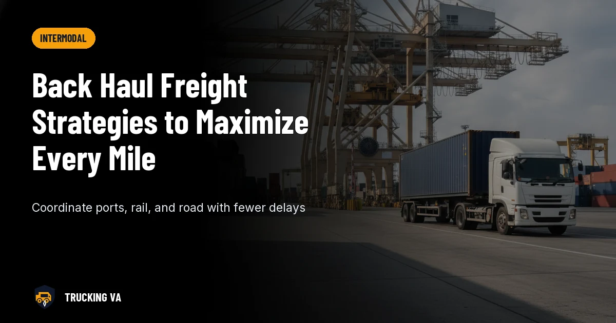 Back Haul Freight Strategies to Maximize Every Mile trucking guide thumbnail