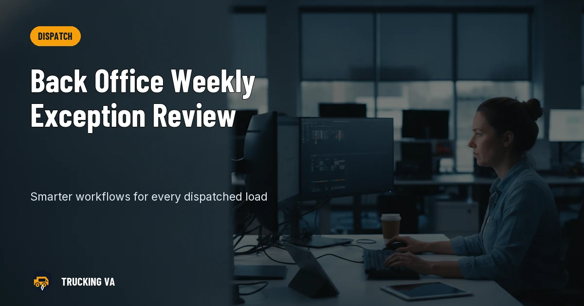 Back Office Weekly Exception Review trucking guide thumbnail