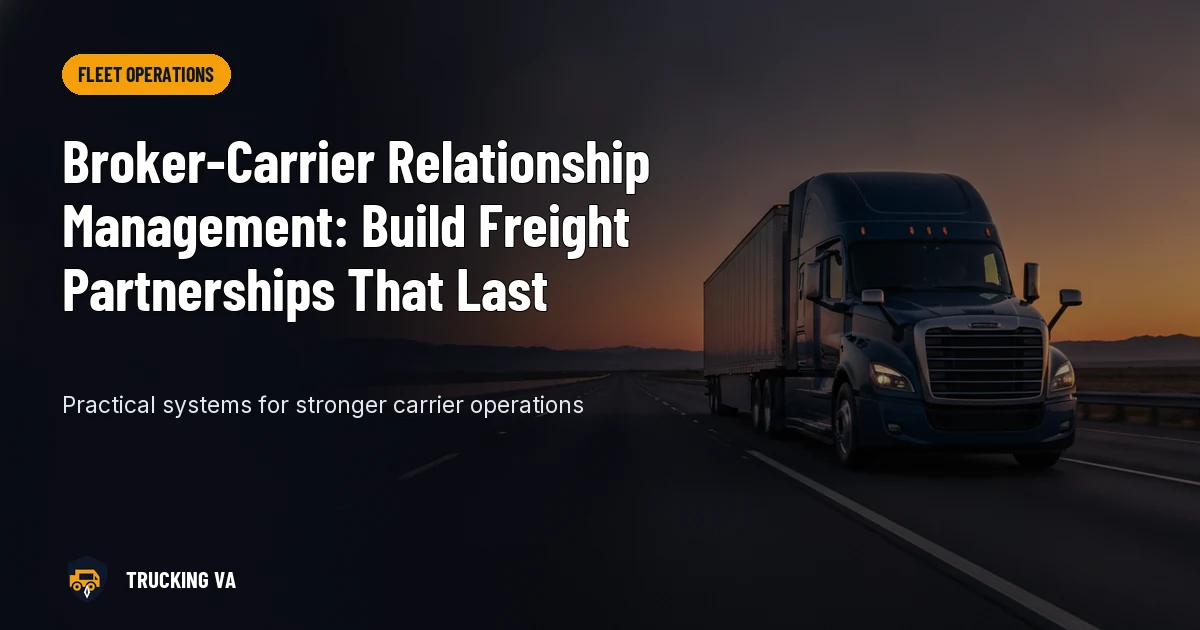 Broker-Carrier Relationship Management: Build Freight Partnerships That Last trucking guide thumbnail