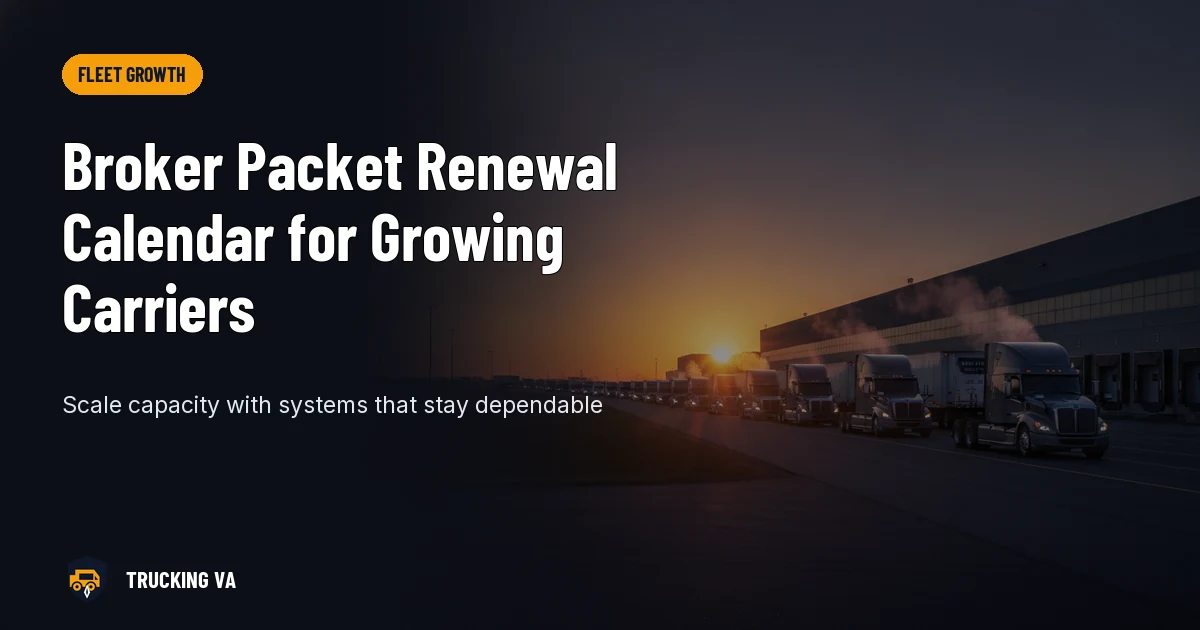 Broker Packet Renewal Calendar for Growing Carriers trucking guide thumbnail