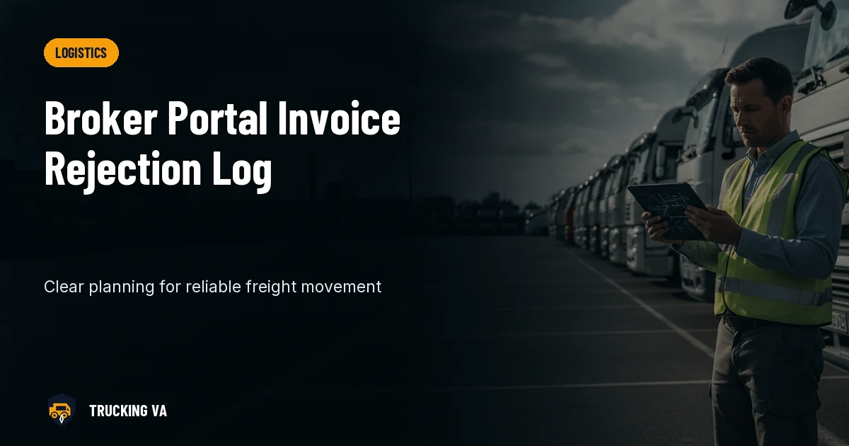 Broker Portal Invoice Rejection Log trucking guide thumbnail