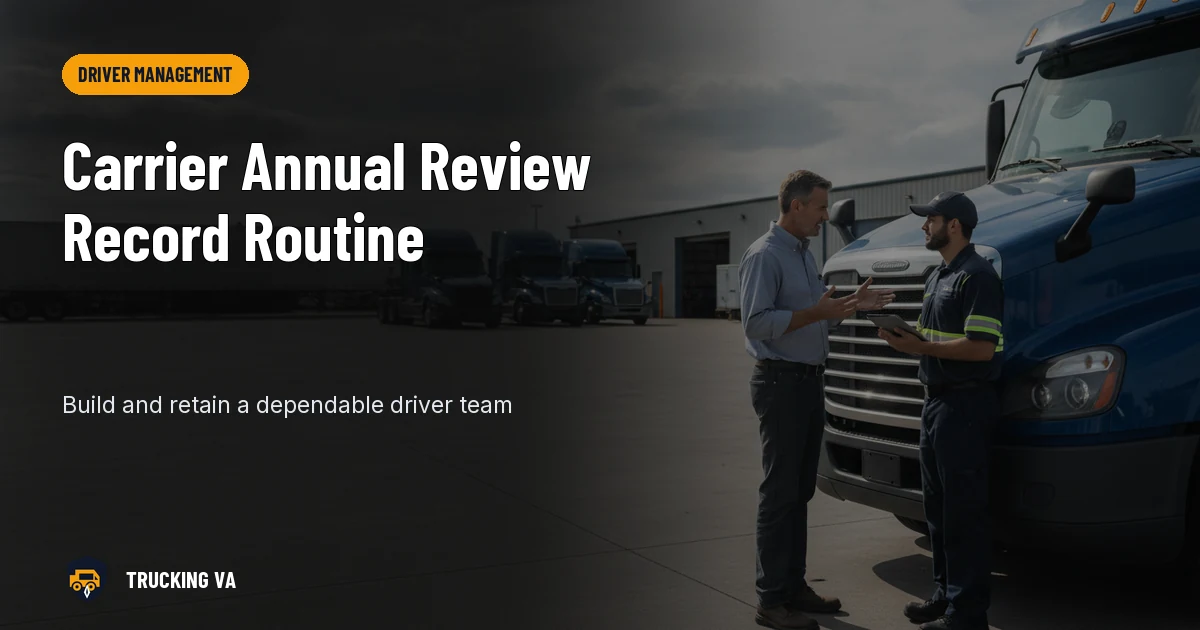 Carrier Annual Review Record Routine trucking guide thumbnail
