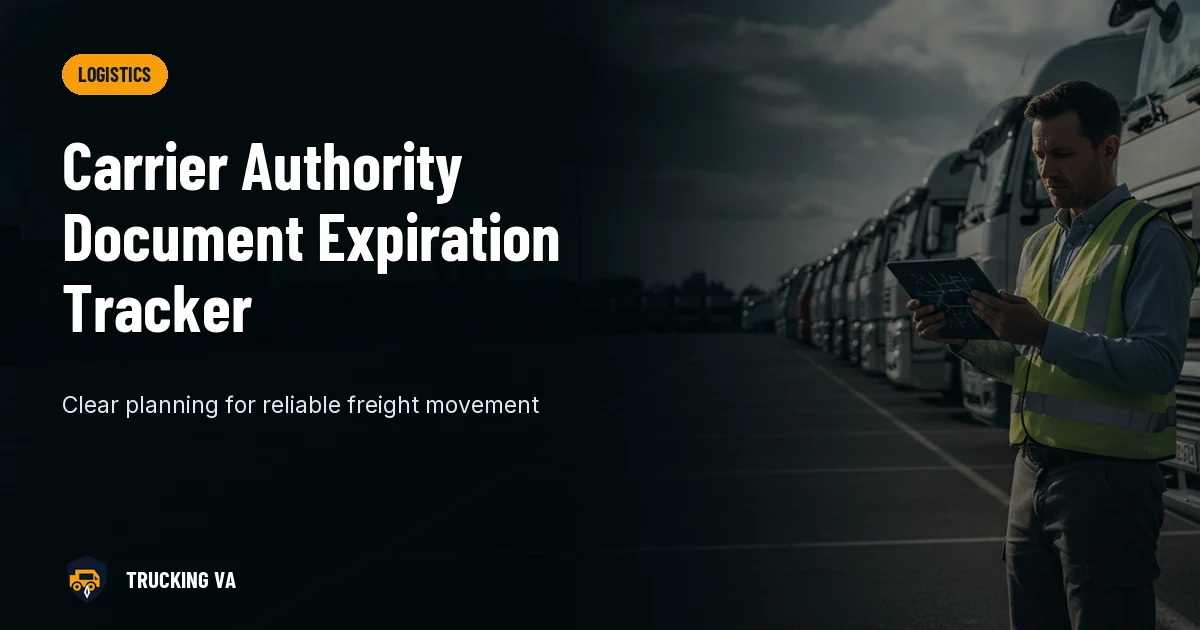 Carrier Authority Document Expiration Tracker trucking guide thumbnail