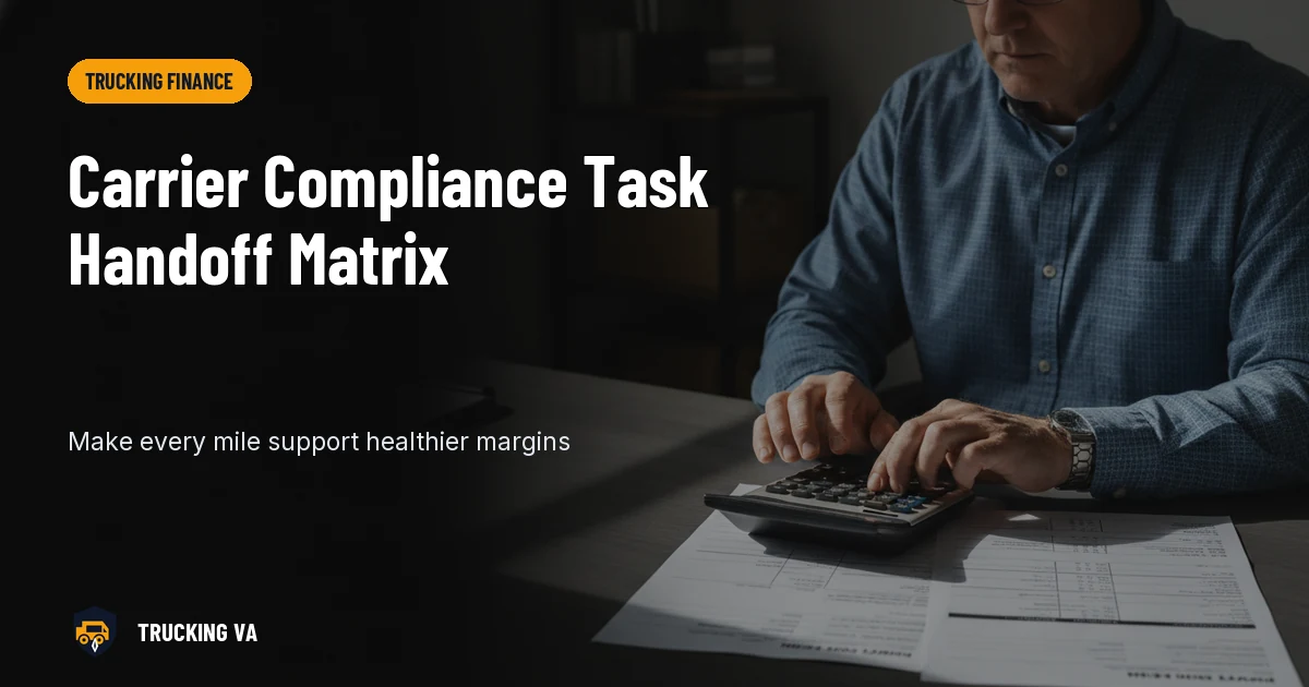 Carrier Compliance Task Handoff Matrix trucking guide thumbnail
