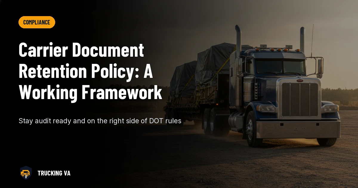 Carrier Document Retention Policy: A Working Framework