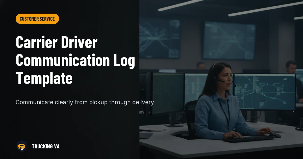 Carrier Driver Communication Log Template trucking guide thumbnail