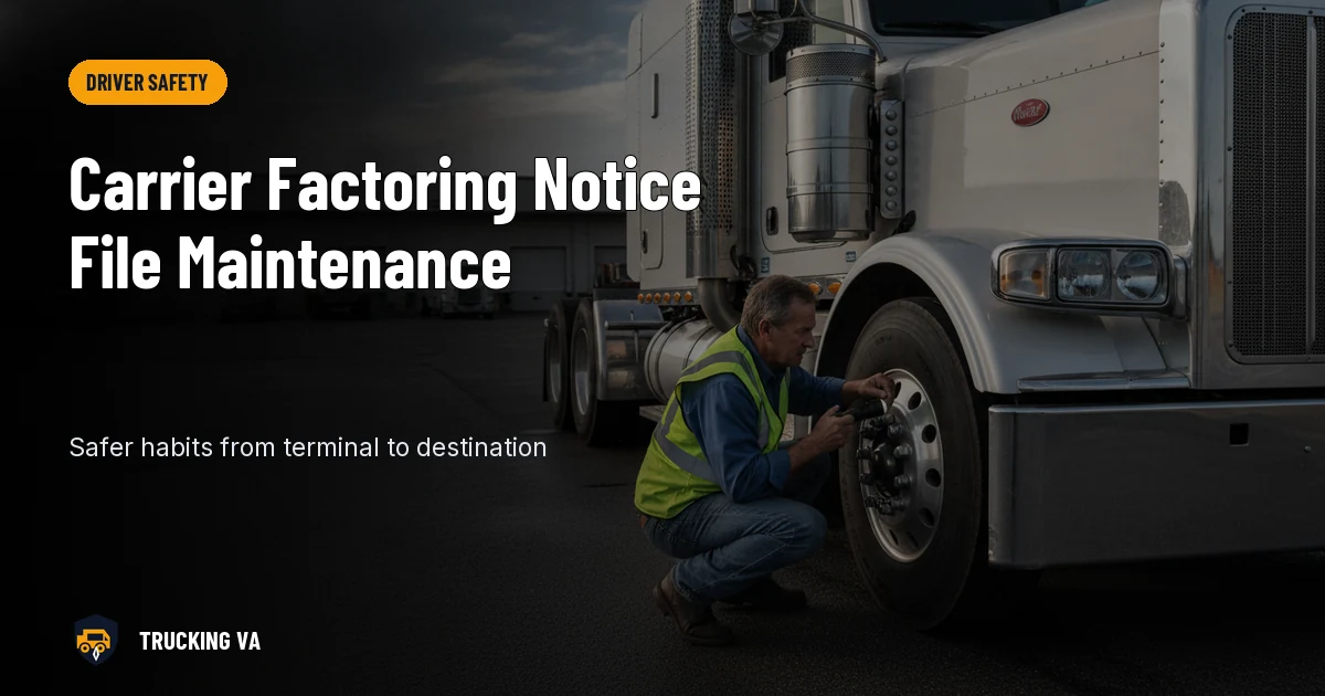 Carrier Factoring Notice File Maintenance trucking guide thumbnail