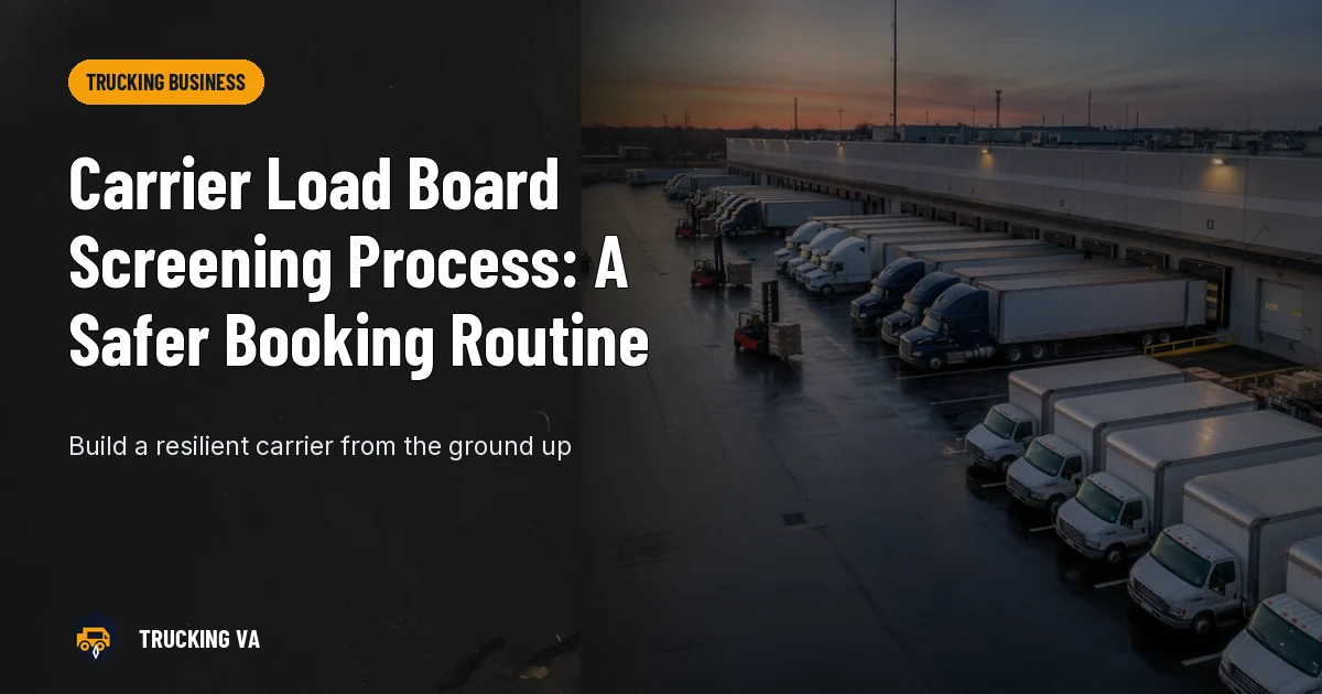 Carrier Load Board Screening Process: A Safer Booking Routine