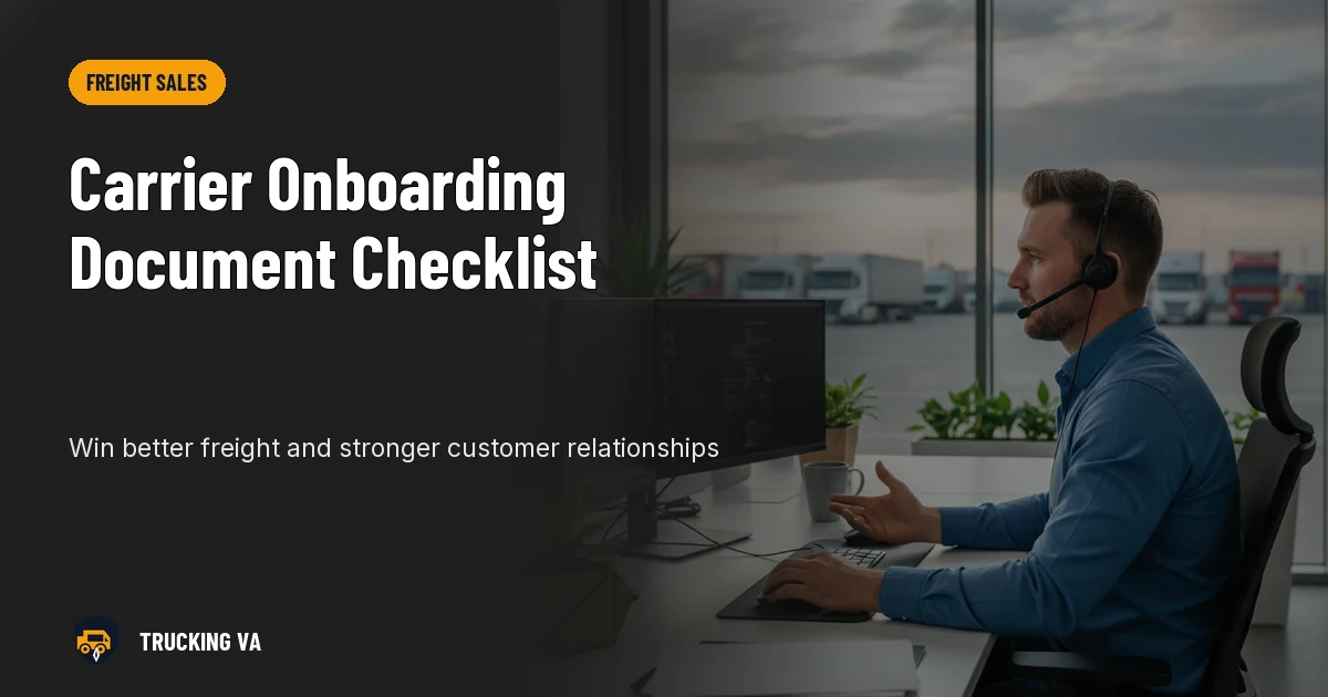 Carrier Onboarding Document Checklist trucking guide thumbnail
