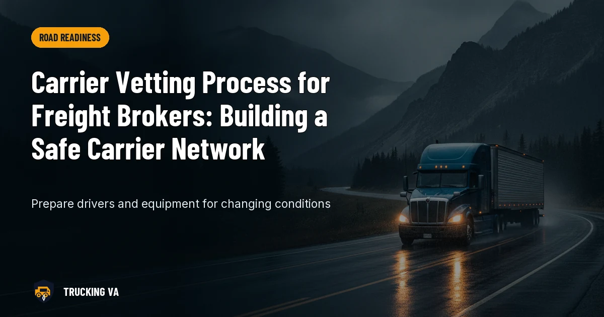 Carrier Vetting Process for Freight Brokers: Building a Safe Carrier Network trucking guide thumbnail