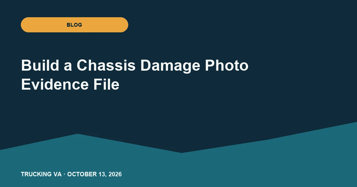 Build a Chassis Damage Photo Evidence File trucking guide thumbnail