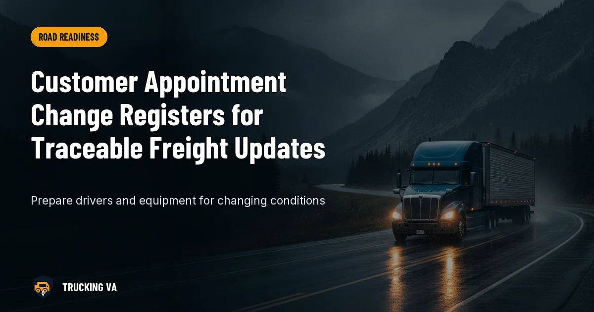 Customer Appointment Change Registers for Traceable Freight Updates trucking guide thumbnail