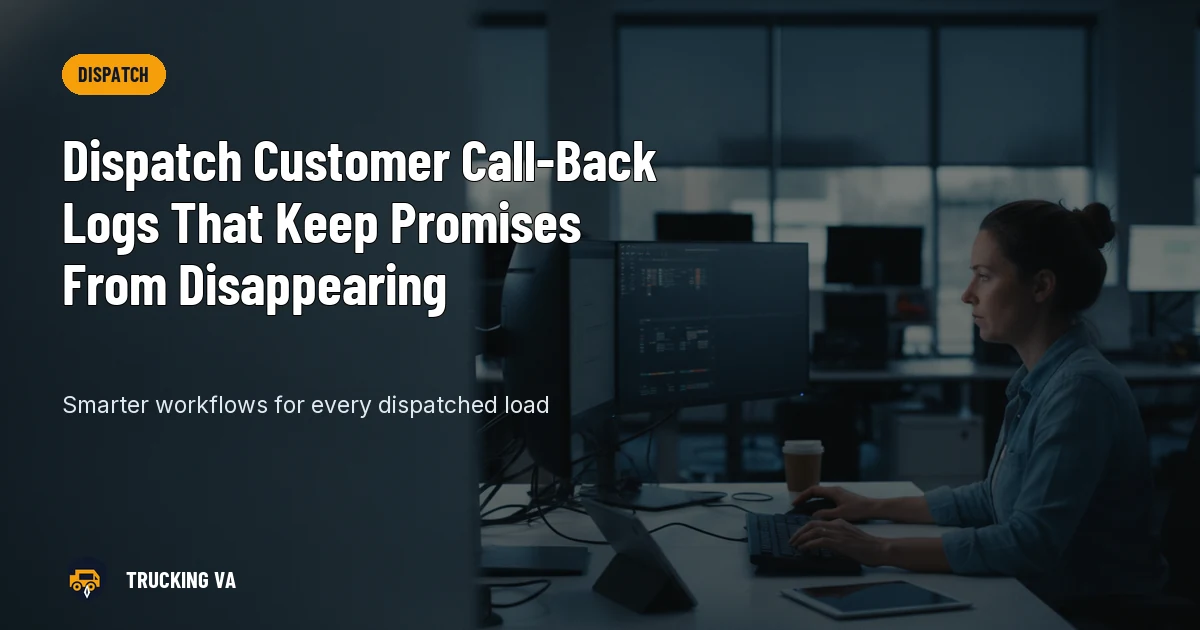 Dispatch Customer Call-Back Logs That Keep Promises From Disappearing trucking guide thumbnail