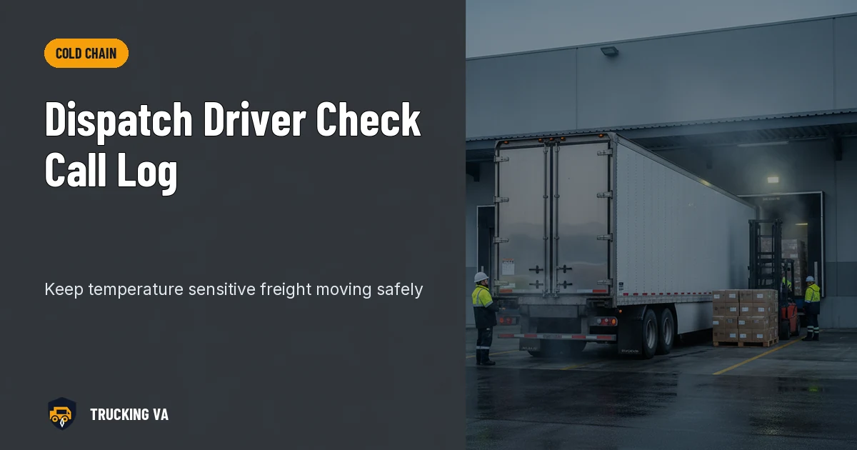 Dispatch Driver Check Call Log trucking guide thumbnail