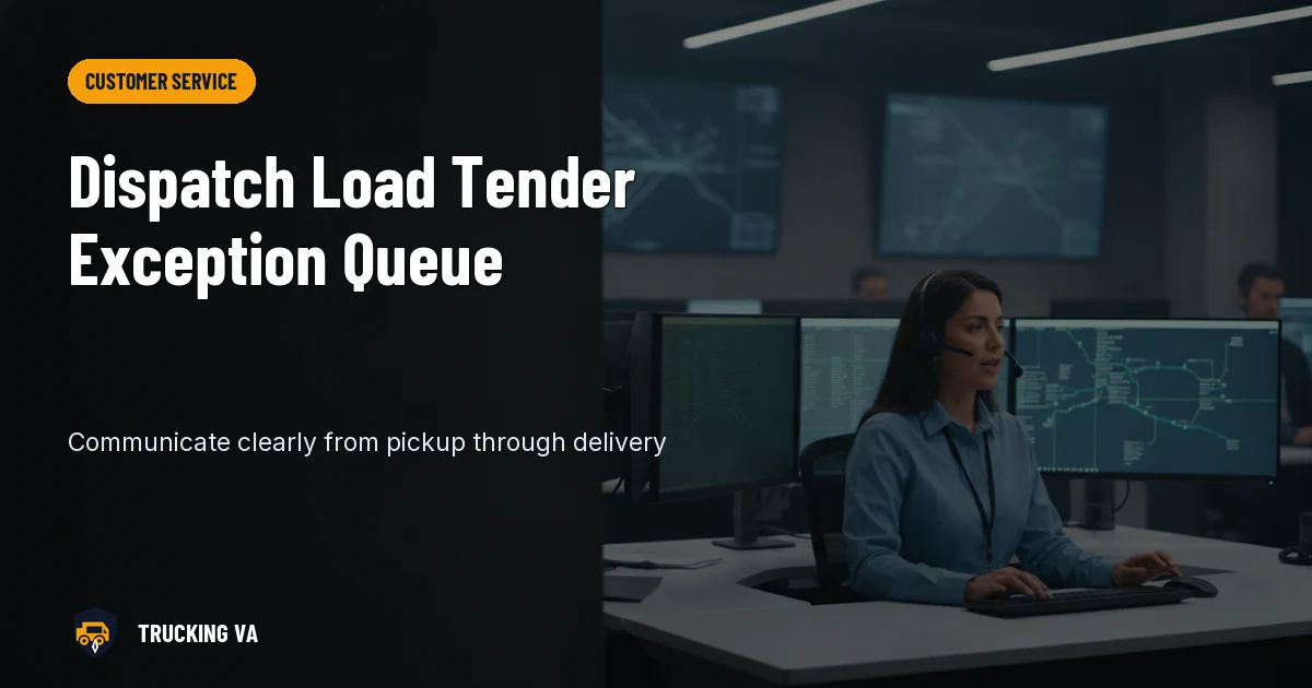 Dispatch Load Tender Exception Queue trucking guide thumbnail
