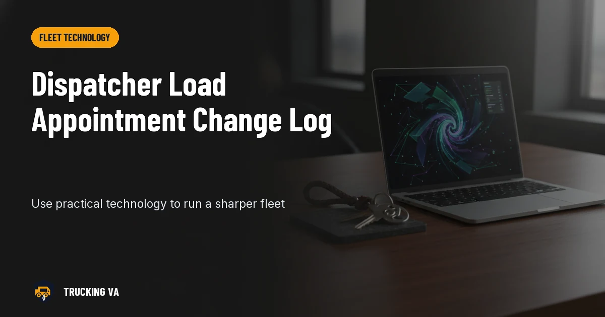 Dispatcher Load Appointment Change Log trucking guide thumbnail
