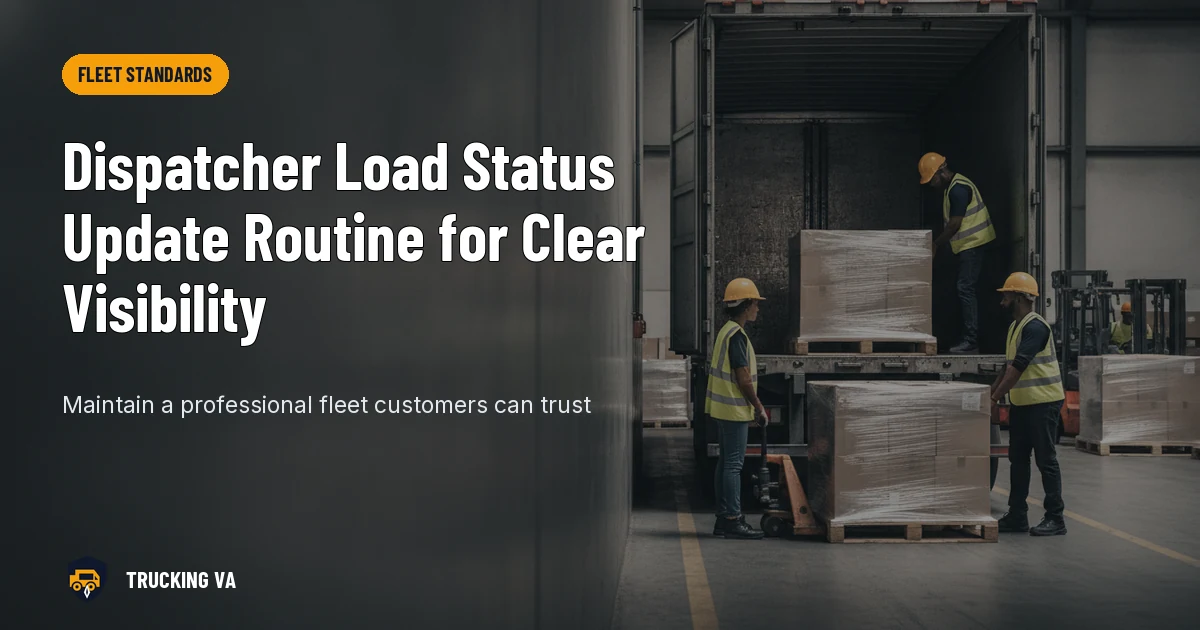 Dispatcher Load Status Update Routine for Clear Visibility