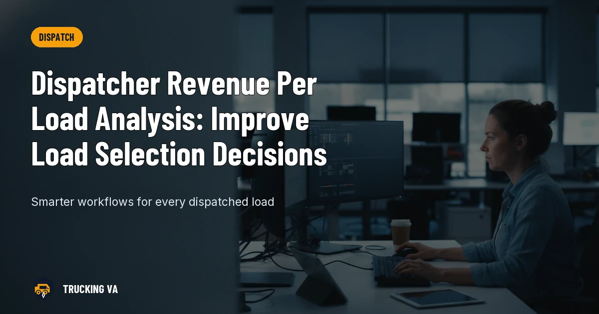 Dispatcher Revenue Per Load Analysis: Improve Load Selection Decisions trucking guide thumbnail