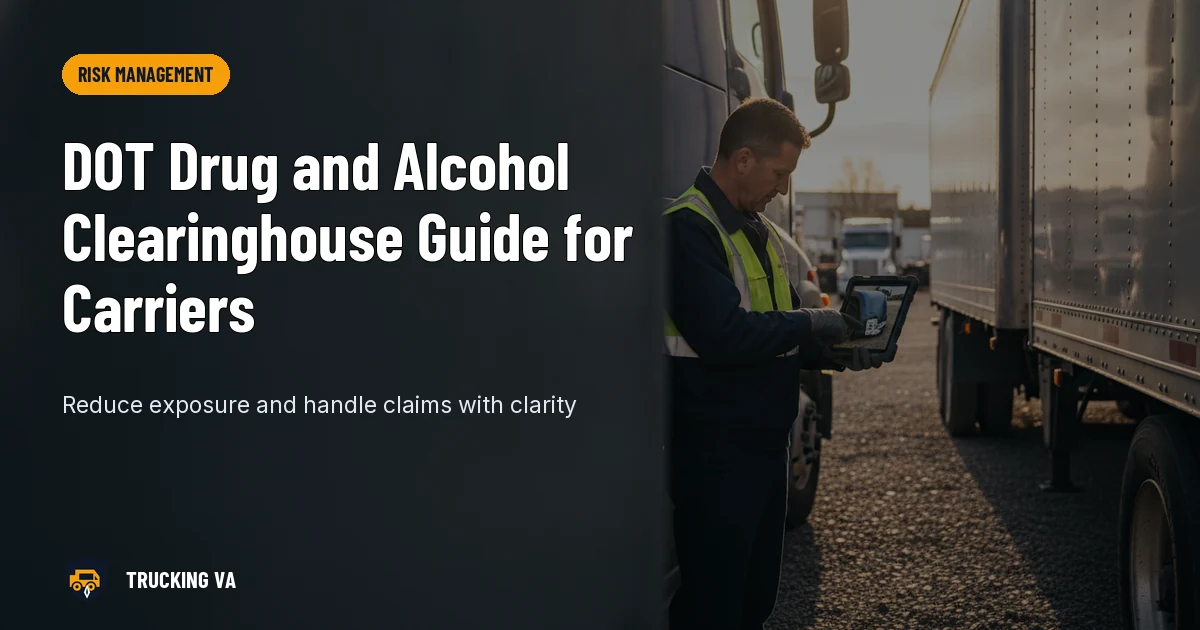 DOT Drug and Alcohol Clearinghouse Guide for Carriers trucking guide thumbnail