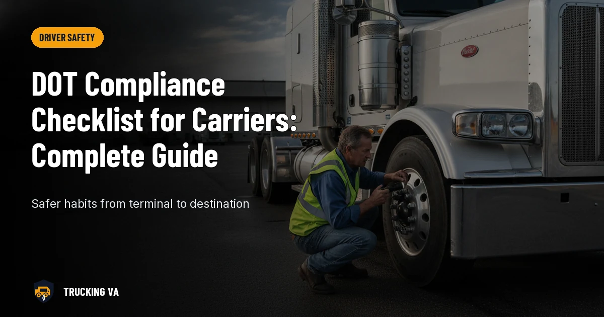 DOT Compliance Checklist for Carriers: Complete Guide trucking guide thumbnail