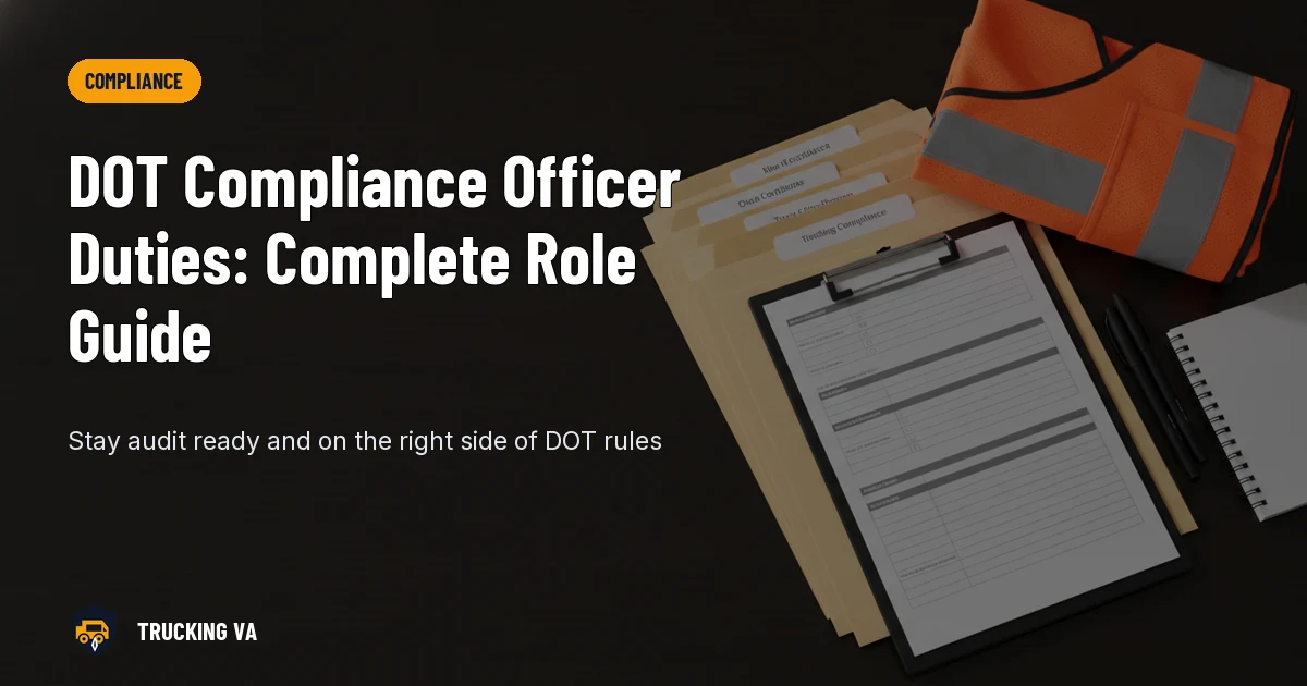 DOT Compliance Officer Duties: Complete Role Guide trucking guide thumbnail