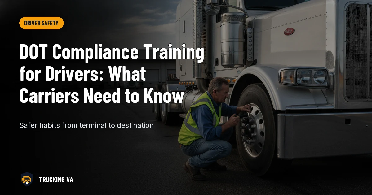 DOT Compliance Training for Drivers: What Carriers Need to Know trucking guide thumbnail