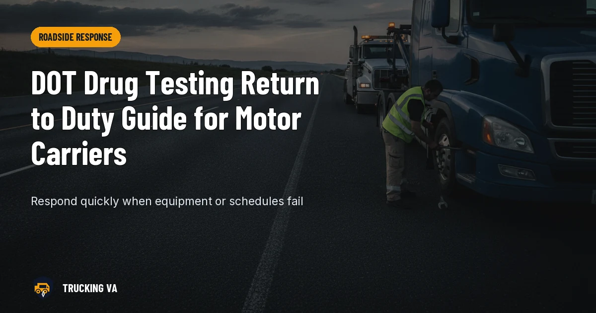DOT Drug Testing Return to Duty Guide for Motor Carriers trucking guide thumbnail