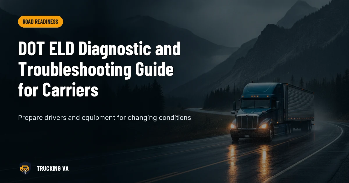 DOT ELD Diagnostic and Troubleshooting Guide for Carriers trucking guide thumbnail