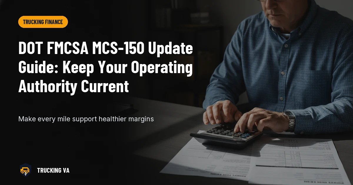 DOT FMCSA MCS-150 Update Guide: Keep Your Operating Authority Current trucking guide thumbnail