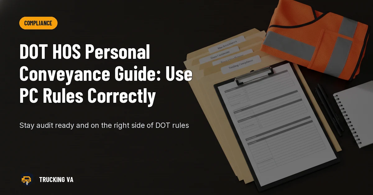 DOT HOS Personal Conveyance Guide: Use PC Rules Correctly trucking guide thumbnail