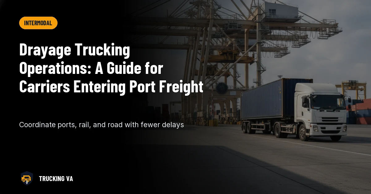 Drayage Trucking Operations: A Guide for Carriers Entering Port Freight trucking guide thumbnail