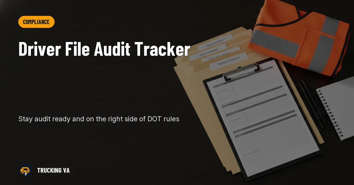 Driver File Audit Tracker trucking guide thumbnail