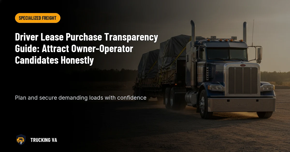 Driver Lease Purchase Transparency Guide: Attract Owner-Operator Candidates Honestly trucking guide thumbnail