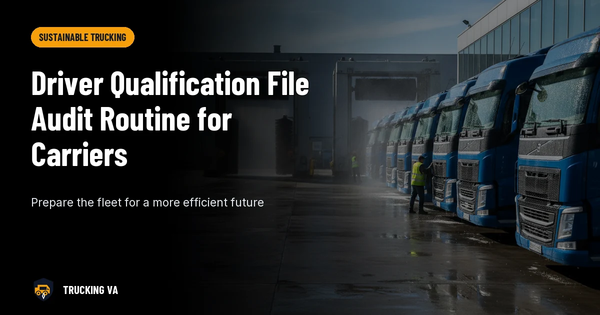 Driver Qualification File Audit Routine for Carriers