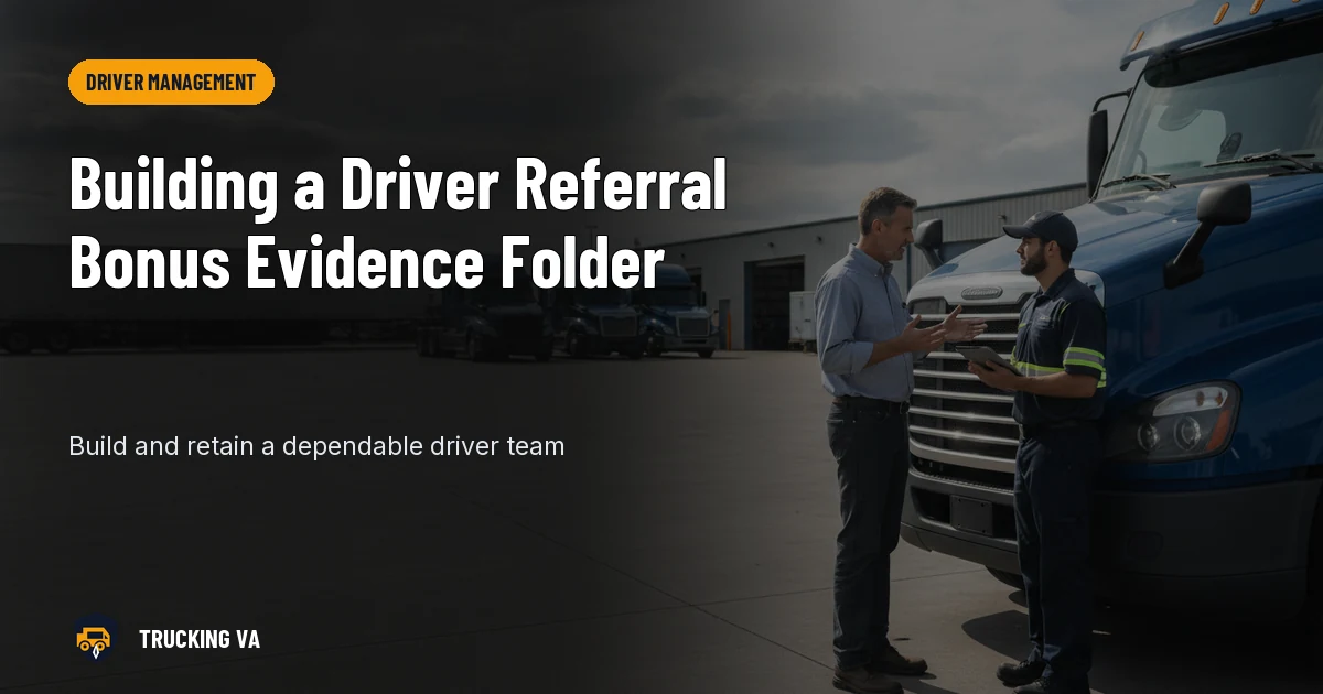 Building a Driver Referral Bonus Evidence Folder trucking guide thumbnail