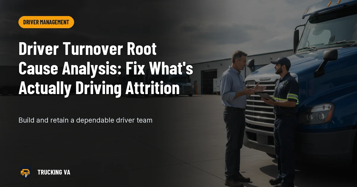Driver Turnover Root Cause Analysis: Fix What's Actually Driving Attrition trucking guide thumbnail