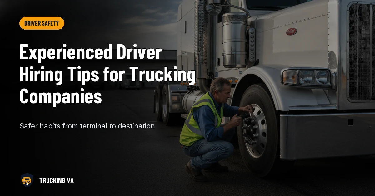 Experienced Driver Hiring Tips for Trucking Companies trucking guide thumbnail