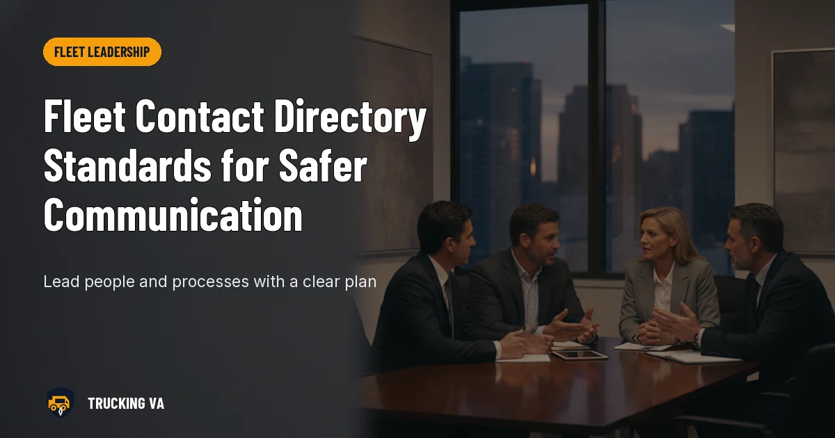Fleet Contact Directory Standards for Safer Communication trucking guide thumbnail