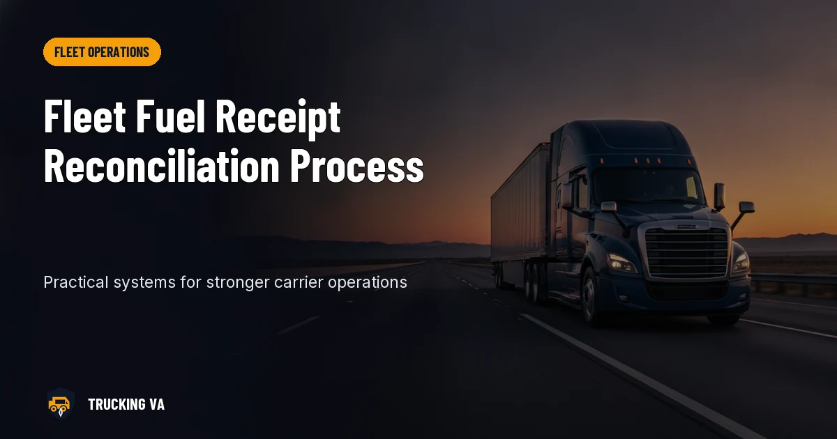 Fleet Fuel Receipt Reconciliation Process trucking guide thumbnail