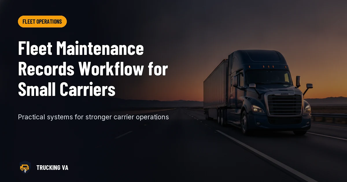 Fleet Maintenance Records Workflow for Small Carriers