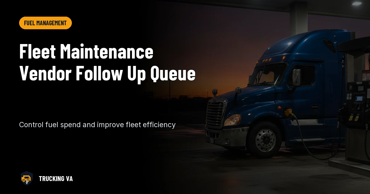Fleet Maintenance Vendor Follow Up Queue trucking guide thumbnail