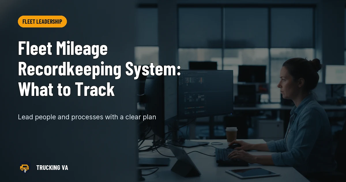 Fleet Mileage Recordkeeping System: What to Track