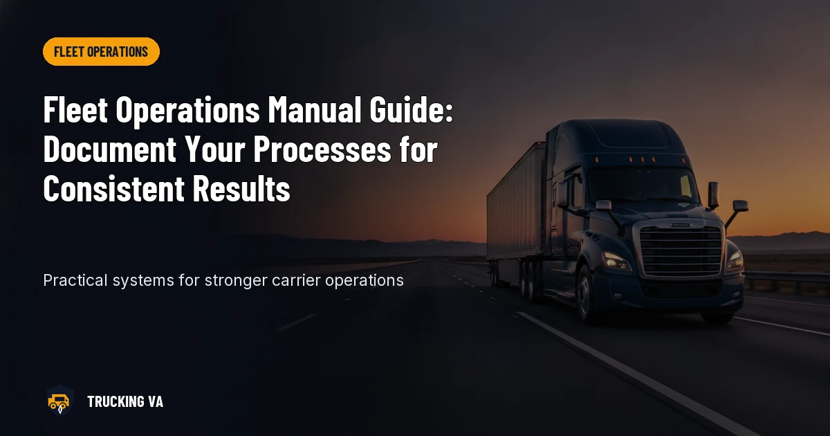 Fleet Operations Manual Guide: Document Your Processes for Consistent Results trucking guide thumbnail
